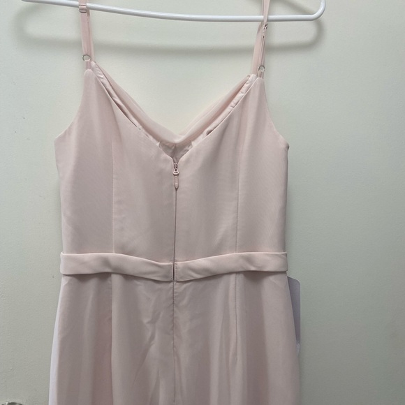 Azazie Size A4 Blush Pink long Sleeveless Gown $190 - Picture 5 of 16
